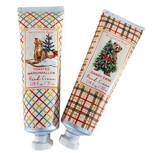 Maison de Base Hand Cream Set of 2 Holiday Scent Toasted Marshmallow Candy Cane